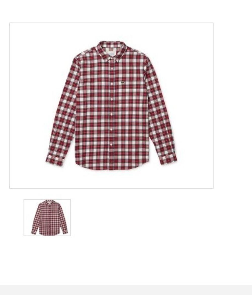 Lacoste Men's Check Flannel Shirt sz L